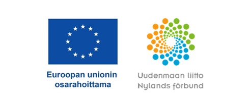 Euroopan unionin osarahoittama -logo och Uudenmaan liitto Nylands förbund-logo