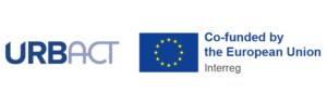URBACT IV logo, co-founded by the European Union logo