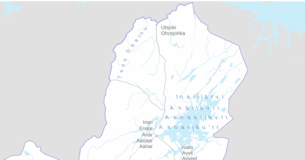 Karta över samernas land.